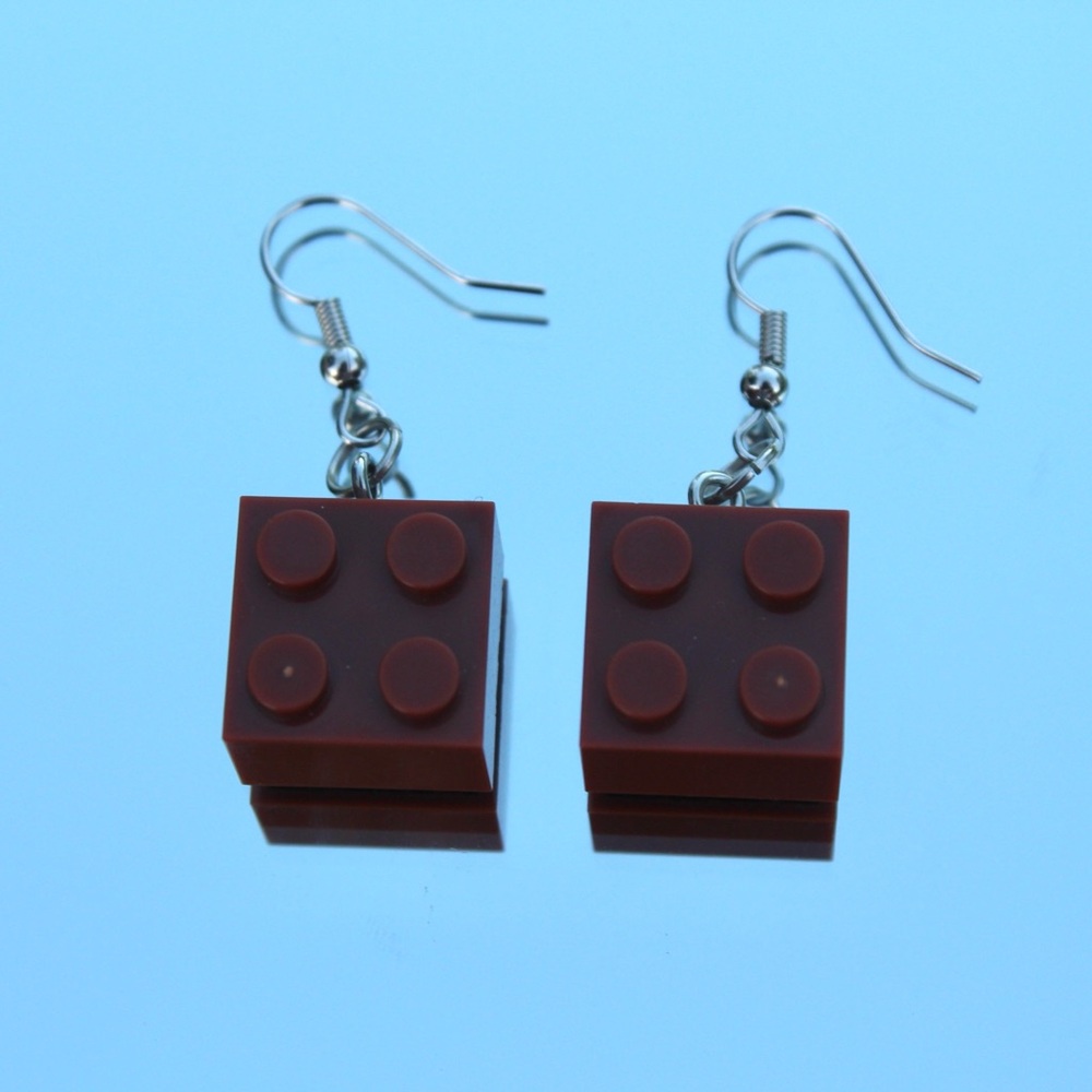 Brown Lego Earrings